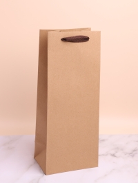 Сумочка крафт 14х35х11см под бутылку