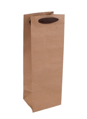 Сумочка крафт 14х35х11см под бутылку