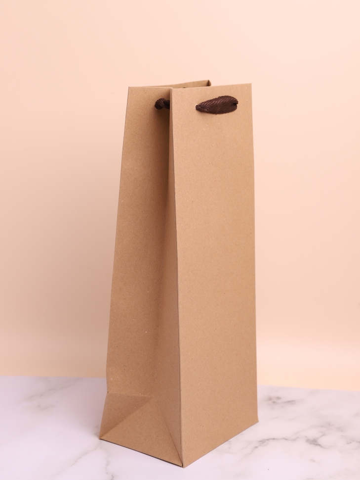 Сумочка крафт 14х35х11см под бутылку