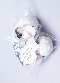 Снег вискозный белый 7см 4шт с ленточкой