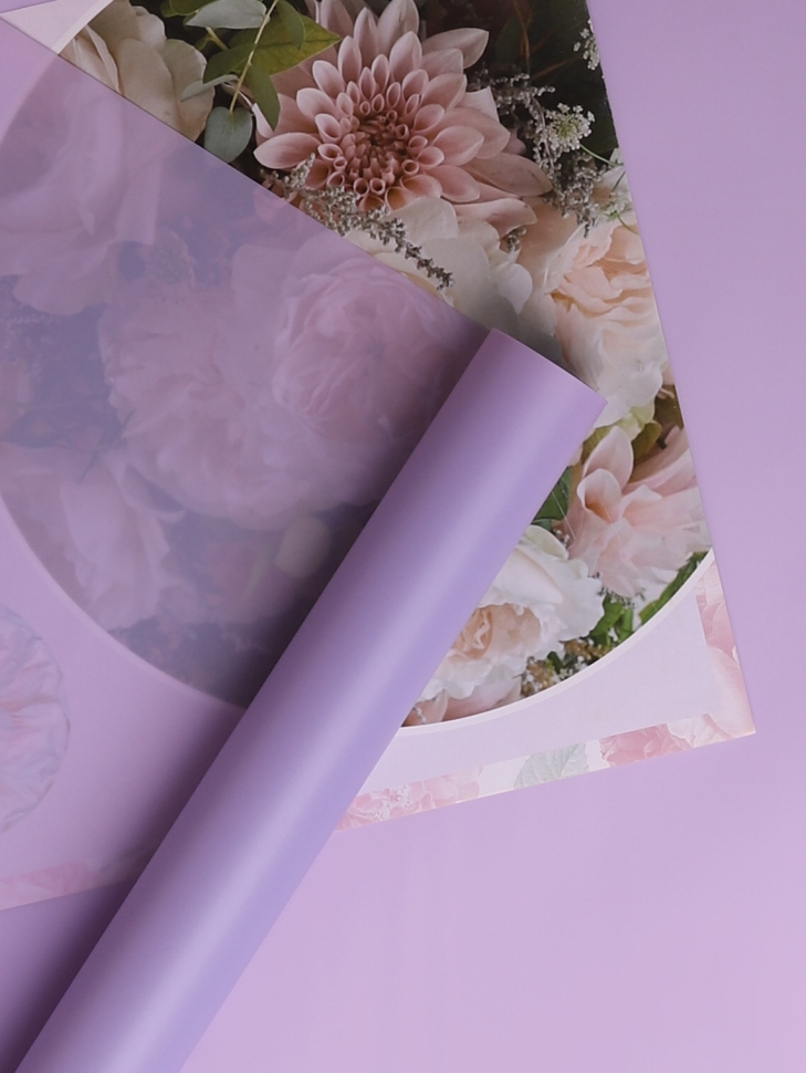 Пленка матовая 40мкм 58см х 10м Воздух фиолетовый