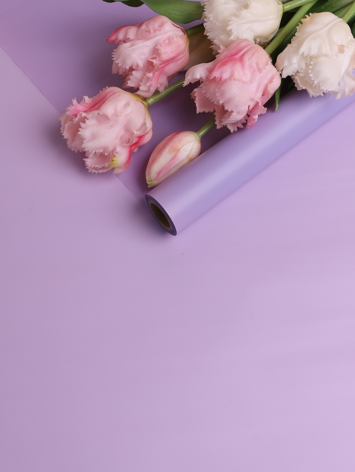 Пленка матовая 40мкм 58см х 10м Воздух фиолетовый