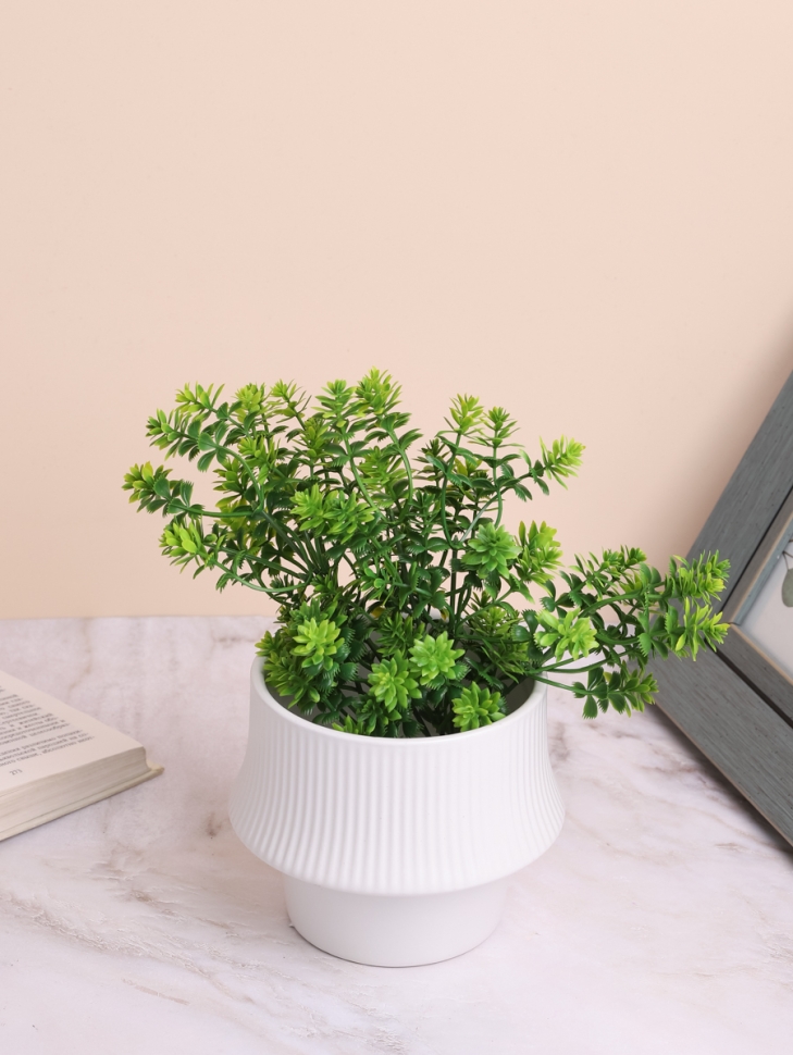 Кашпо керамика 11х11см белый