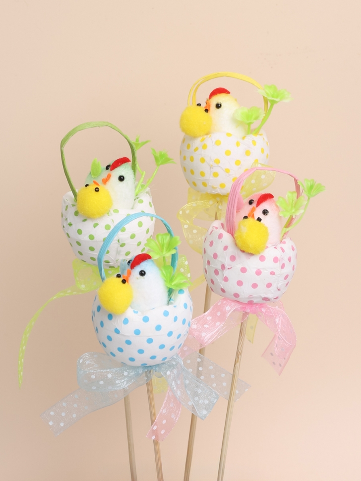 Вставка Курочка в корзине (4х7) L5 W5 H26 см микс Вставка Курочка в корзине (4х7) L5 W5 H26 см микс