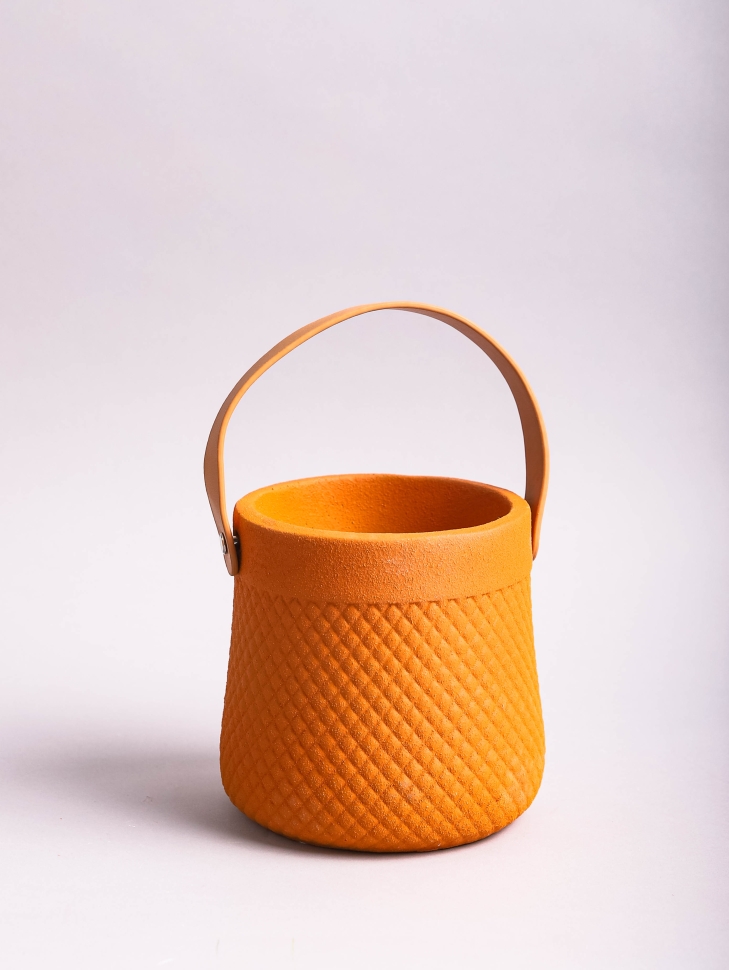 Кашпо керамика 14х14х14см ZY2141-14 оранжевый