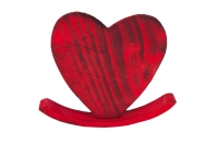 Декор Сердце 15х17см красное