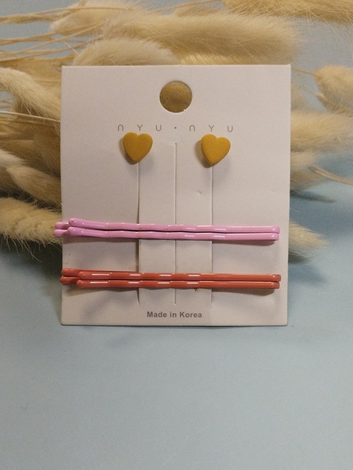 Комплект СЗ-016 Серьги пусеты 0,8x0,8 см, заколки L6см 4шт желтый/розовый/оранжевый Комплект СЗ-016 Серьги пусеты 0,8x0,8 см, заколки L6см 4шт желтый/розовый/оранжевый