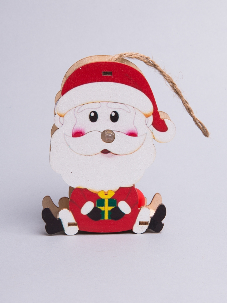 Подвеска деревянная светодиодная 10x7x2см GD-12A