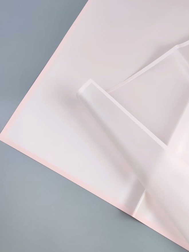 Пленка матовая 58смх58см 10 листов 50мкм фрост с каймой розовый Пленка матовая 58смх58см 10 листов 50мкм фрост с каймой розовый