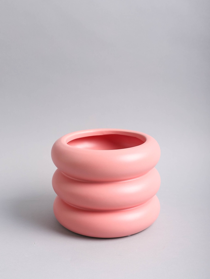 Кашпо керамика 16х13см CL02 розовый