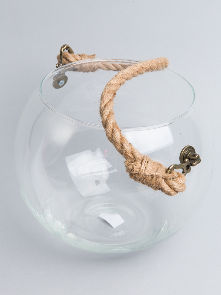 Ваза стекло Шаровая №1805-КН 6,3л с ручкой, D25x20см Ваза стекло Шаровая №1805-КН 6,3л с ручкой, D25x20см