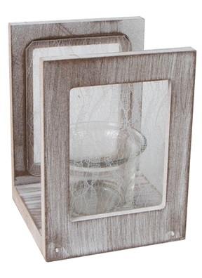 Подсвечник экран на 1 свечу 8,5х11х9см белый