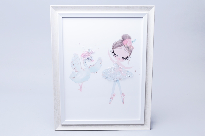 Картина 34х44см балерина с лебедем Картина 34х44см балерина с лебедем