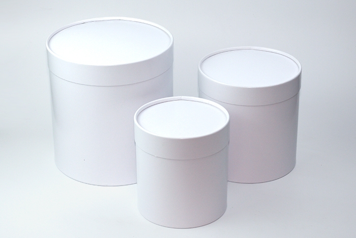 Коробка цилиндр набор из 3шт. 20х22см белый Коробка цилиндр набор из 3шт. 20х22см белый