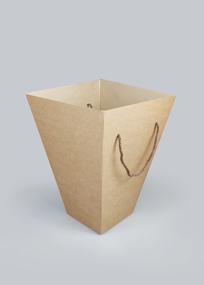 Упаковка для букетов и композиций 18х34хh53см без крышки крафт