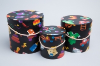 Коробка цилиндр набор из  3шт. 18,3х17,2см 9144-814-84