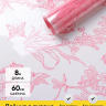 Пленка цветная 60см Ласточки розовый туманный