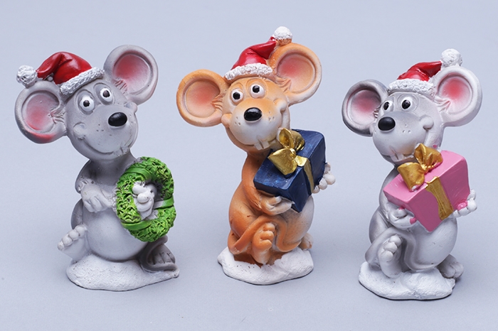 Фигурка декоративная Мышка 5x5x8,5см 741702 микс Фигурка декоративная Мышка 5x5x8,5см 741702 микс