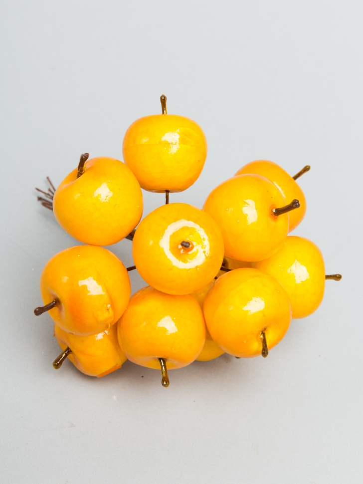 Яблоко на проволоке 12шт 2,8x2,4x10см К желтый Яблоко на проволоке 12шт 2,8x2,4x10см К желтый