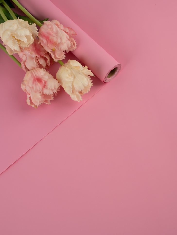 Пленка матовая 65мкм 58см х 10м Ассоль орхидея