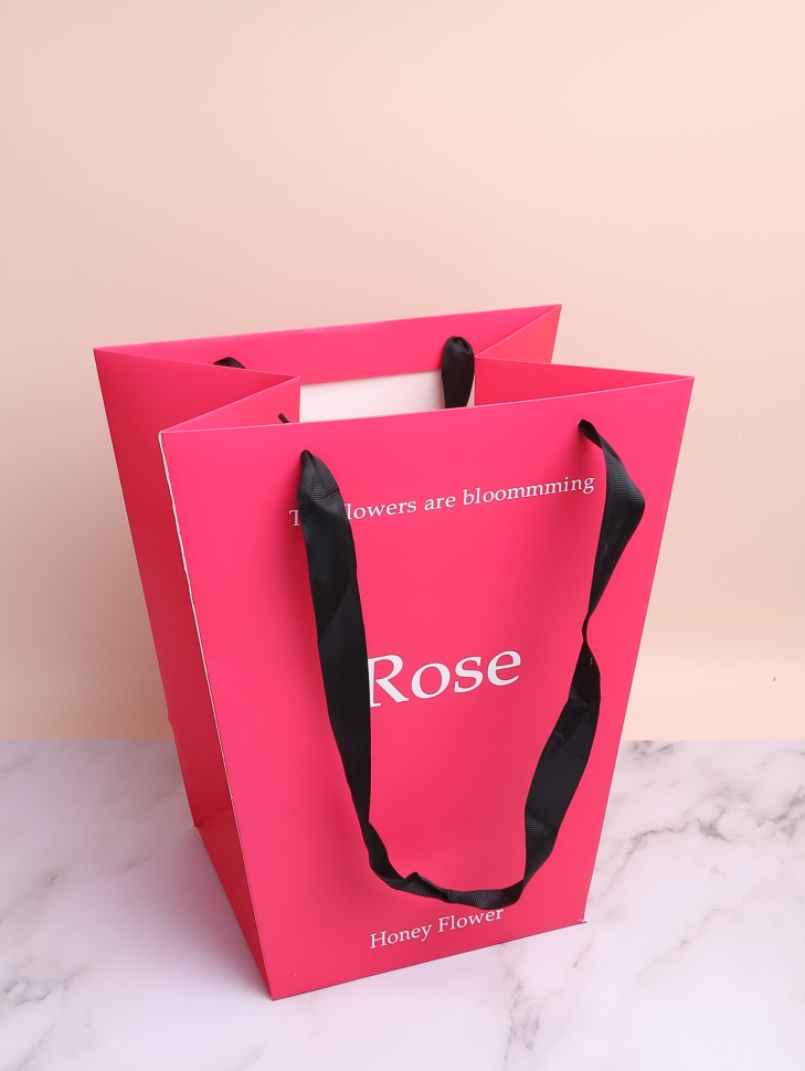 Плайм пакет для цветов трапеция H34х30х20см Rose фуксия Плайм пакет для цветов трапеция H34х30х20см Rose фуксия