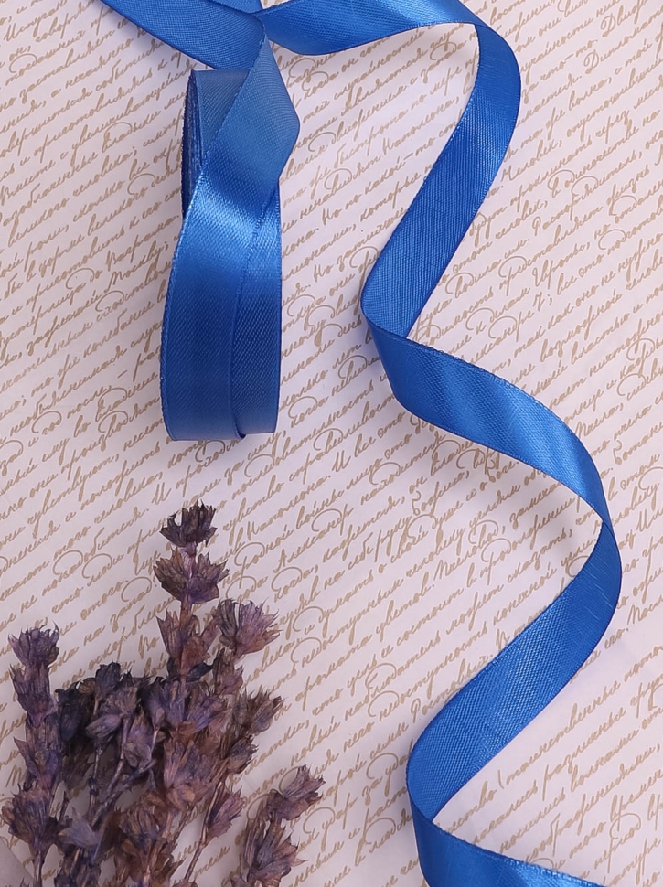 Лента атласная 15мм х 25 ярд JD синий Лента атласная 15мм х 25 ярд JD синий