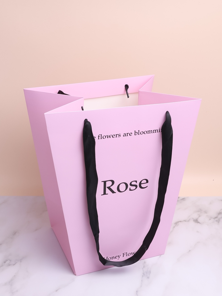 Плайм пакет для цветов трапеция H34х30х20см Rose сиреневый