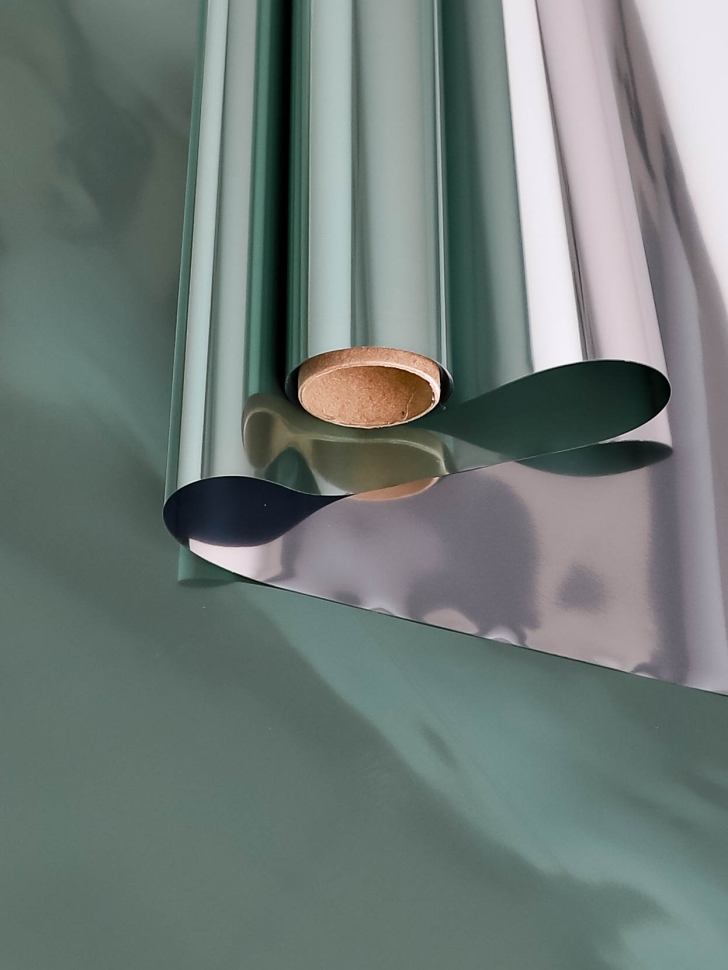 Пленка цветная 35 мкм 58см х 10м РЦ Металлик зеленый Пленка цветная 35 мкм 58см х 10м РЦ Металлик зеленый