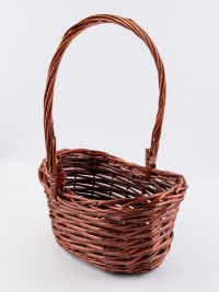 Корзина плетеная (ива) D30х21хH13/35см коричневый