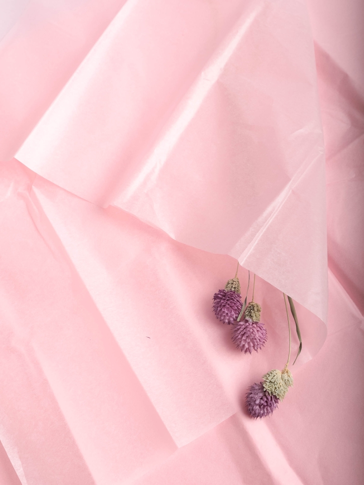 Бумага тишью  50х66см,10 лист. светло-розовый