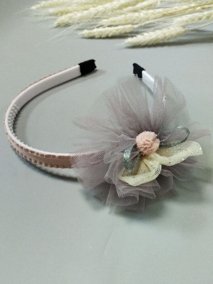 Ободок О-130 14х14х7см бантик сиреневый