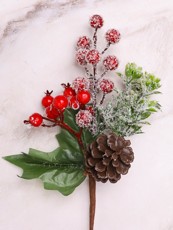 ИЦ Ветка новогодняя 25см 14-96