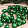 Игрушка елочная Шар d4см набор 34шт пластик зеленый Игрушка елочная Шар d4см набор 34шт пластик зеленый