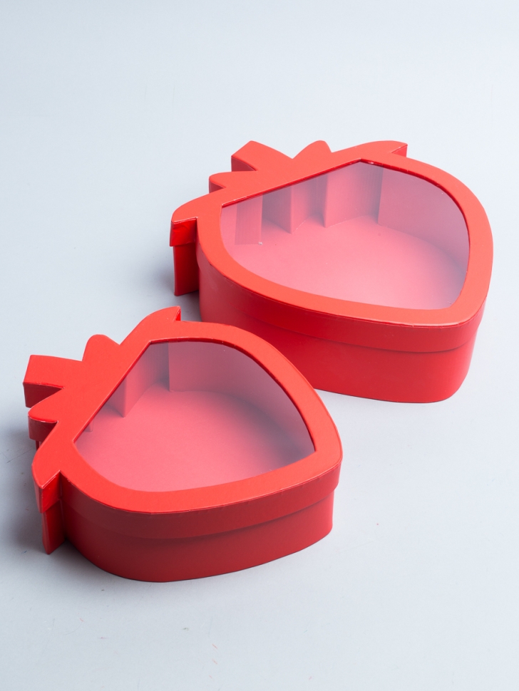 Коробка Сердце набор из 2шт. 25,3х30,3х8см красный