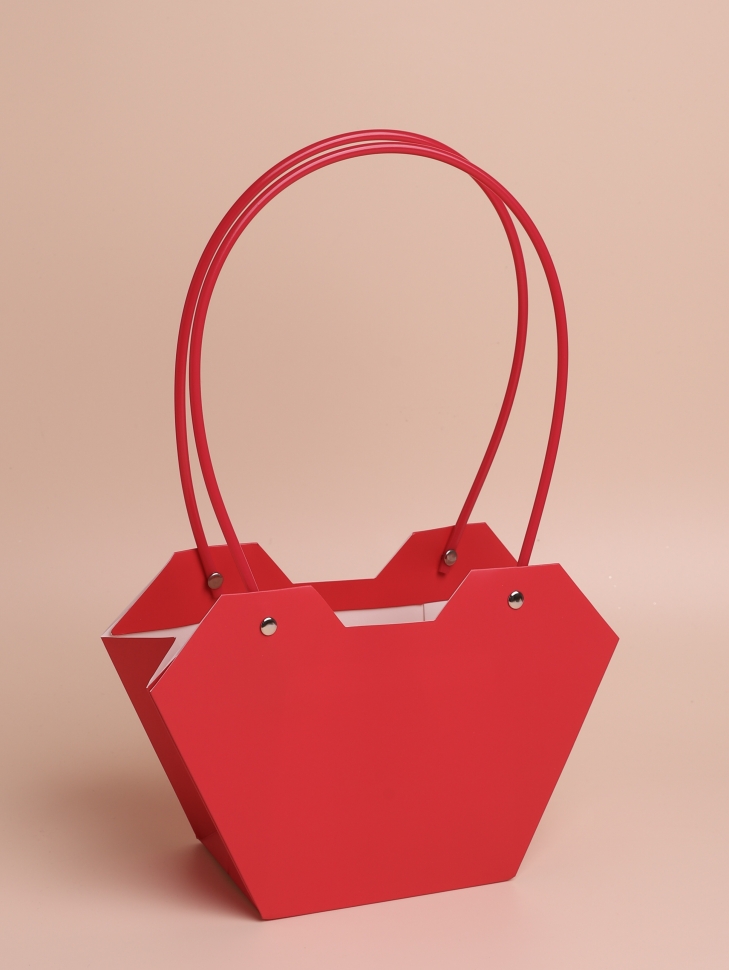 Сумочка для цветов 23,5х12,5х9см красный