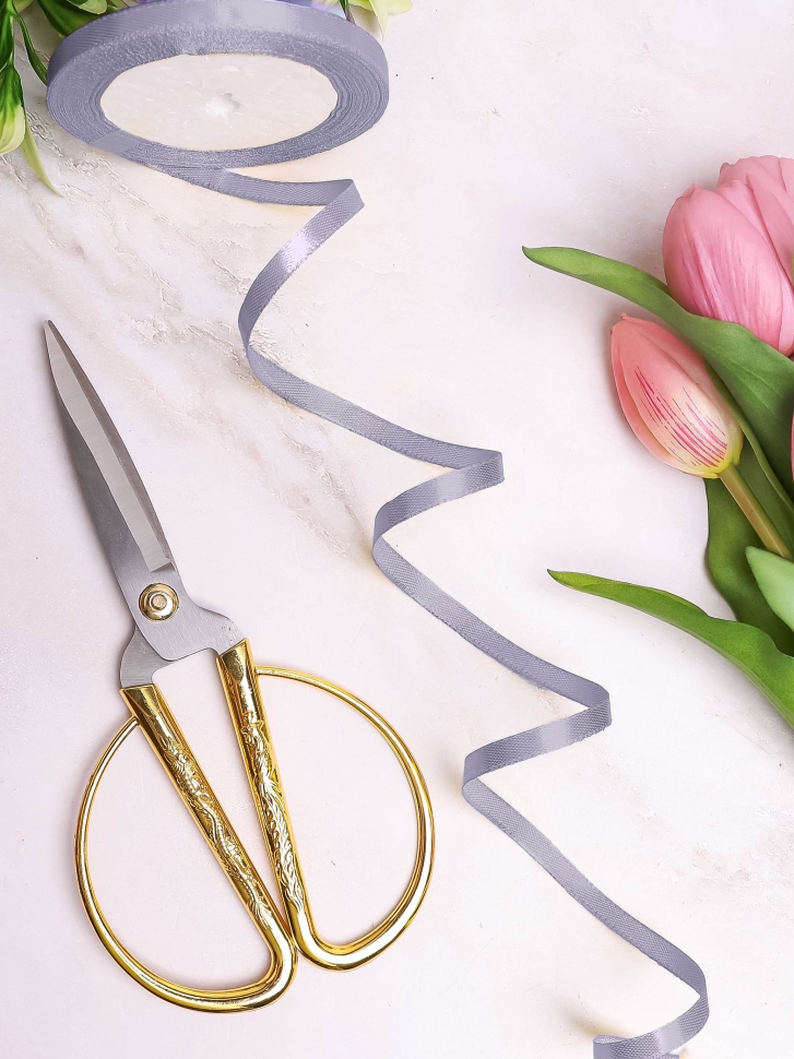 Лента атласная 10мм х 25ярд JD серый Лента атласная 10мм х 25ярд JD серый