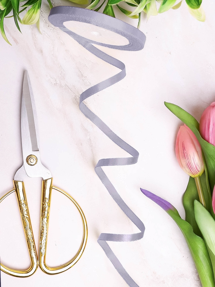 Лента атласная 10мм х 25ярд JD серый Лента атласная 10мм х 25ярд JD серый