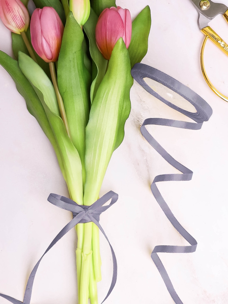 Лента атласная 10мм х 25ярд JD серый Лента атласная 10мм х 25ярд JD серый