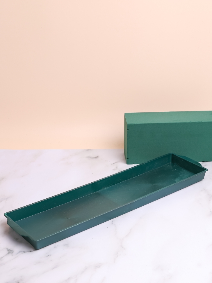 Поддон для кирпича 49х12,5х2,5см двойной зеленый Поддон для кирпича 49х12,5х2,5см двойной зеленый