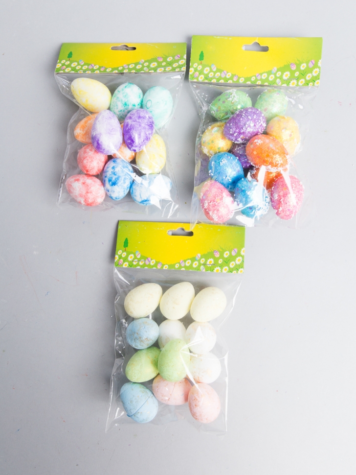 Яйцо набор из 12шт 4х3см микс Яйцо набор из 12шт 4х3см микс