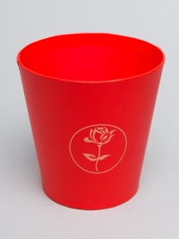 Коробка для цветов Конус 10,5x10,5см, дно 7см W2086-1 красный