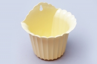 Кашпо пластик Лилия h15см настенное желтый