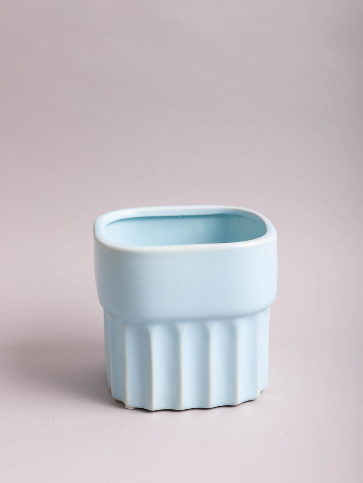 Кашпо керамика 14х13,5см SF02 голубой Кашпо керамика 14х13,5см SF02 голубой