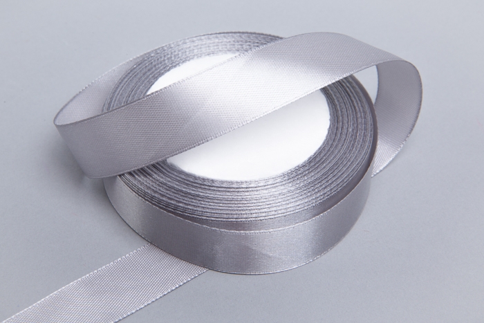 Лента атласная 20мм х 25ярд  JD серый