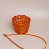 Корзина плетеная бамбук D13x9.5/28см оранжевая Корзина плетеная бамбук D13x9.5/28см оранжевая