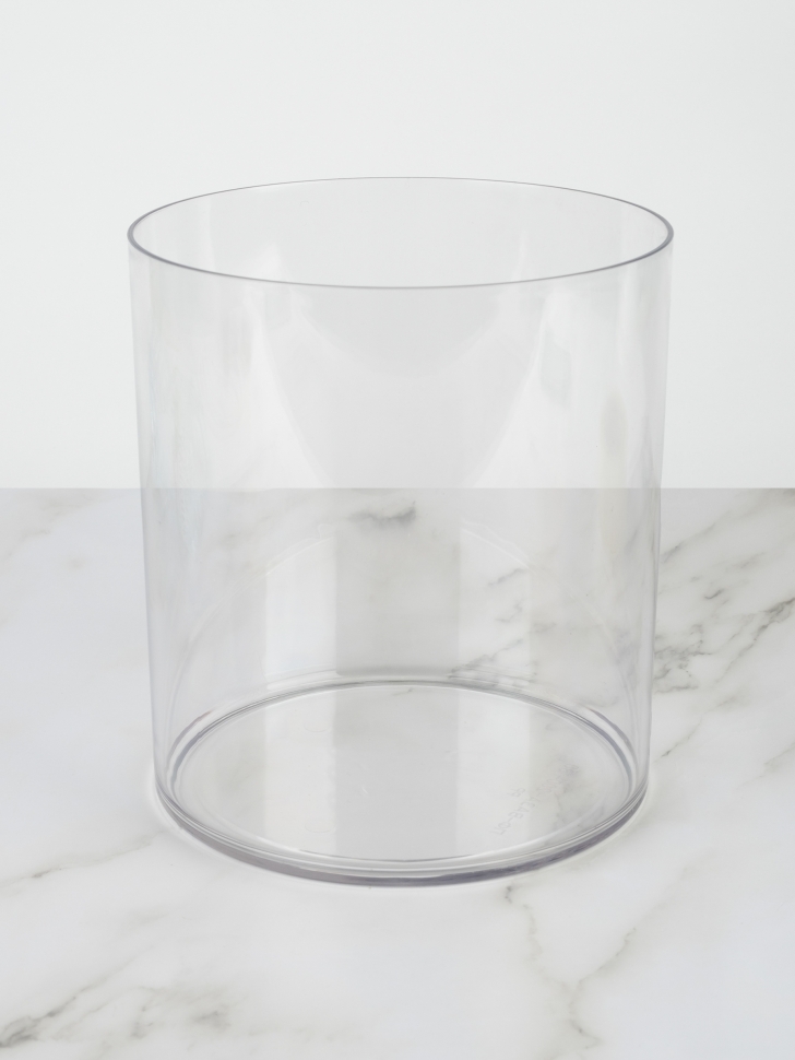 Ваза пластиковая прозрачная трубка H20 х D18см