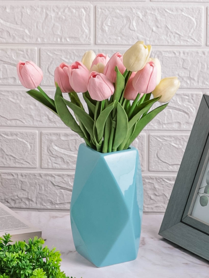 Ваза керамика 13х18см HS032 голубой Ваза керамика 13х18см HS032 голубой