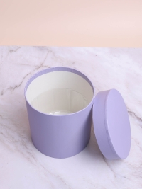 Коробка цилиндр К d14хh14см фиалка