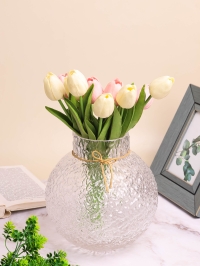 Ваза стекло h21,5 d20х9,5см К 287 прозрачный