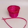 Корзина плетеная бамбук d13xh9.5/28см розовая Корзина плетеная бамбук d13xh9.5/28см розовая